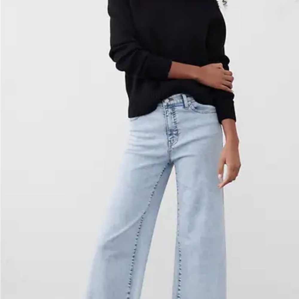 Banana Republic Light Blue Wide-Leg Jeans